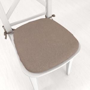Biante Oblý podsedák BKR-502 Svetlo hnedý režný - 39x37x3 cm