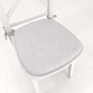 Biante Oblý podsedák BKW-206 Svetlo sivobéžový žíhaný - 39x37x3 cm