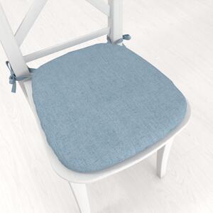 Biante Oblý podsedák BKW-210 Svetlo modrý žíhaný - 39x37x3 cm