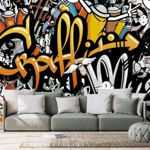 Tapeta graffiti na tehlovej stene - 300x270