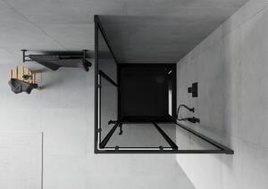 MEXEN - Rio sprchovací kút, rohový 70 x 70 cm, grafit, čierna + vanička Flat, čierna - 860-070-070-70-40-4070B