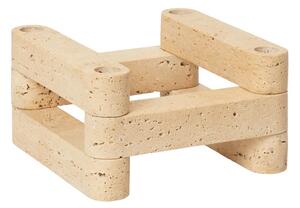 Ferm LIVING - Newel Modular Držiak na Sviečku Set Travertine