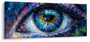 Obraz - Maľba oka (120x50 cm)