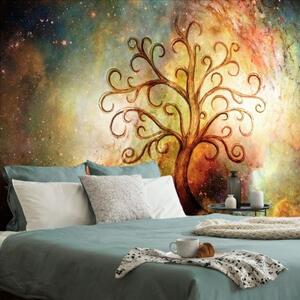 Samolepiaca tapeta strom života s abstrakciou vesmíru - 150x100