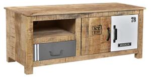 Masívny TV stolík Pune z mangového dreva, lakovaný, prírodný – 115×43×45 cm