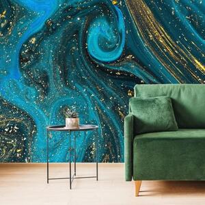 Samolepiaca tapeta smaragdová abstrakcia - 225x150