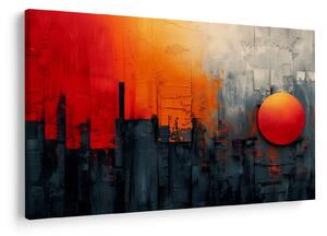 Obraz - Abstraktná maľba mesta (90x60 cm)