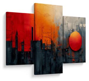 Obraz - Abstraktná maľba mesta (90x60 cm)