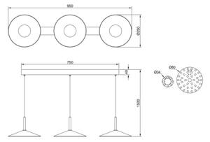 Globo 15635S-3 - LED závesné svietidlo na lanku LAMPONE LED/24W/230V 4000K čierna