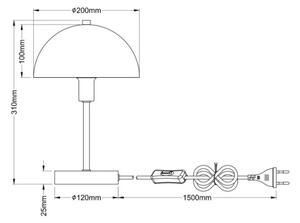 Globo 24009S - Stolná lampa ATOMA 1xE14/40W/230V