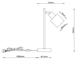 Globo 54114-1T - Stolová lampa TRENT 1xE14/25W/230V