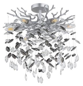Globo 64138DS - Luster na tyči QUEENA 6xE14/40W/230V strieborný