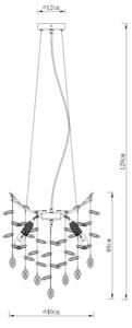 Globo 64138HG - Luster na lanku QUEENA 4xE14/40W/230V zlatá