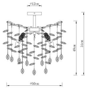 Globo 64138DG - Luster na tyči QUEENA 6xE14/40W/230V zlatá