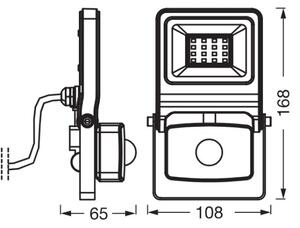 Osram - LED reflektor so snímačom ENDURA LED/10W/230V 3000K IP44