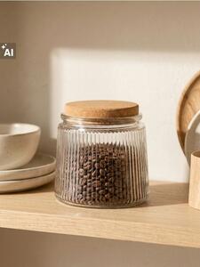 Sinsay - Rýhovaná nádoba na potraviny s vekom - clear