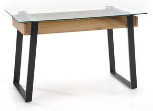 PISACÍ STÔL MARK ZLATÝ DUB / ČIERNY / SKLO 120 cm