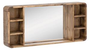 Masívne kúpeľňové zrkadlo Dingle II z recyklovanej borovice, lakované, prírodné – 130×60 cm