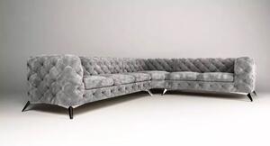 ROHOVÁ SEDAČKA CHESTERFIELD LARISSA PRAVÁ 323 X 264 cm KEMER 800 SKLADOM