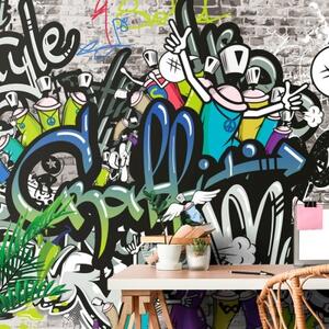 Tapeta štýlová graffiti stena - 150x100