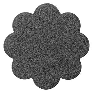 Vopi Kusový koberec Color Shaggy sivý kvietok - 120x120 kvietok cm