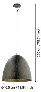 Eglo 49815 - Závesné svietidlo SAFI 1xE27/60W