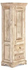Masívna vysoká komoda do koupelne Patina z mangového dreva, lakovaná, prírodná – 48×33×130 cm