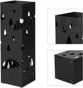 SONGMICS Stojan na dáždniky - čierna - 15,5x15,5x49 cm