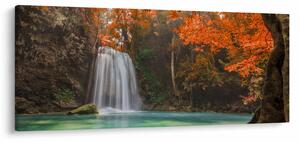 Obraz - Vodopád v Thajsku (120x50 cm)