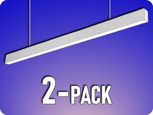 V-TAC LED lineárne závesné svietidlo 40W, 3300lm, SAMSUNG chip, strieborné/2-PACK! Farba svetla: Denná biela