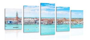 5-dielny obraz pohľad na Benátky - 100x50