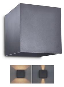 Brilagi - LED Vonkajšie nástenné svietidlo CUBE LED/6W/230V antracit IP54