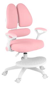 Detská rastúca stolička Neoseat KIDDY TWO — látka, prateľný poťah, ružová