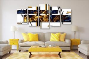 5-dielny obraz luxusná abstrakcia - 100x50