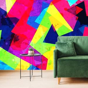 Samolepiaca tapeta geometrický vzor s grunge efektom - 225x150