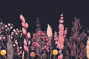 Samolepiaca tapeta variácie trávy v ružovej farbe - 150x100