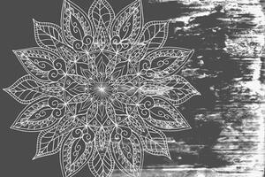 Tapeta textúra Mandaly v čiernobielom - 300x200