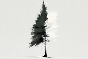 Obraz minimalistický ihličnatý strom - 60x40