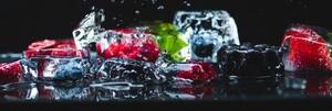 Obraz ľadové kocky ovocia - 120x40