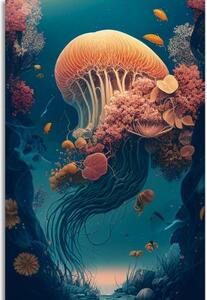Obraz surrealistická medúza - 40x60
