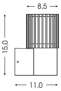 BRILAGI - Vonkajšie nástenné svietidlo ARMOR 1xGU10/35W/230V IP44 čierna