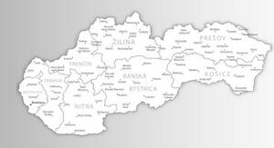 Obraz čiernobiela mapa Slovenska - 100x50
