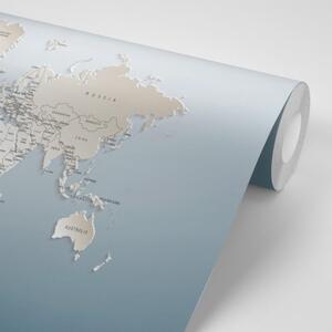 Tapeta mapa sveta v originálnom prevedení - 150x100
