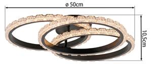 JUST LIGHT. 14734-18 - LED Stropné svietidlo GLITRA LED/37W/230V priemer 50 cm čierna