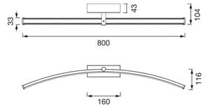 Osram - LED kúpeľňové osvetlenie na zrkadlo PLUTON LED/15W/230V 80 cm 3000/4000K IP44 chrom
