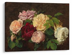Obraz - Henri Fantin-Latour, Roses de Nice on a Table, reprodukcia (70x50 cm)