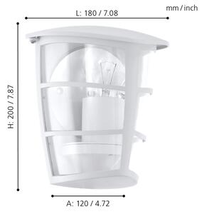 Eglo 93403 - LED Vonkajšie nástenné svietidlo ALORIA 1xE27/8,5W/230V IP44