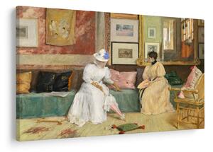 Obraz - William Merritt Chase, A Friendly Call, reprodukcia (90x60 cm)