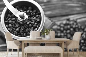 Samolepiaca fototapeta čiernobiely vintage mlynček na kávu - 450x300