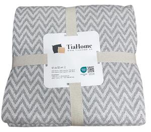 Tkaná bavlnená deka exclusive Lara sivá 150x200cm TiaHome
